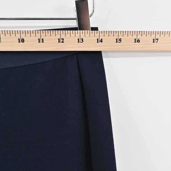 CHALAYAN Pants Womens Size 40 Navy Blue‎ Quiet Luxury Stretch Pull On Skinny Leg - Picture 10 of 12